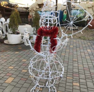 Снеговик из светодиодов